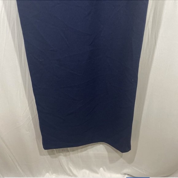 NWT JS‎ Collections [ 4 ] Crochet Embroidered Illusion Gown in Navy #Q261 - Picture 9 of 15